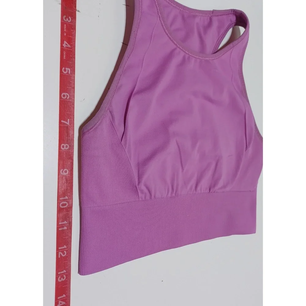 Lululemon Womens 6 Ebb to Train Racerback Sports Bra Pink Performance Sporty